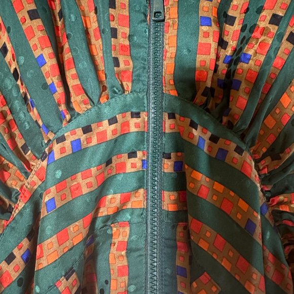 Vintage Anna Sui Multi-Colored Printed Cropped Top